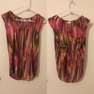Indulge | Colorful Crossed Back Strap Blouse-Small